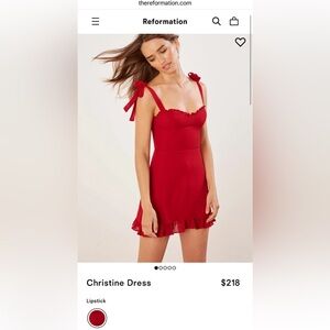 Reformation Christine Dress in Lipstick red